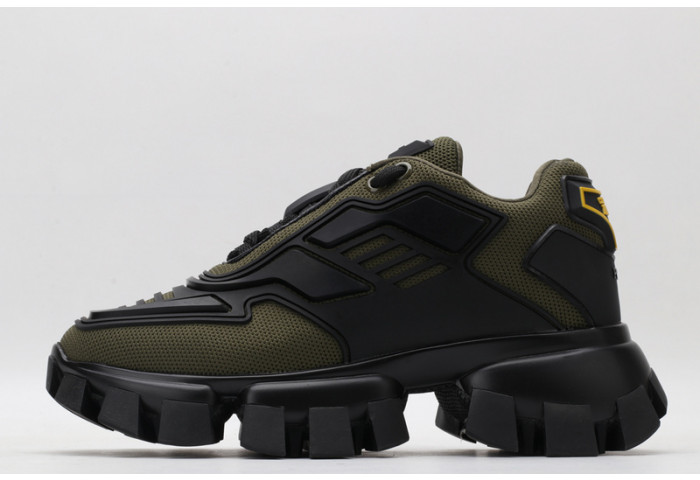 PRAD BLACK GREEN SNEAKERS