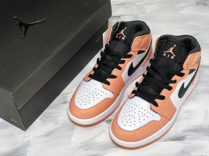 air jordan 1 mid pink quartz (gs) 555112-603