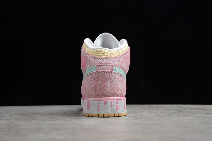 air jordan 1 mid paint drip (gs) dd1666-100