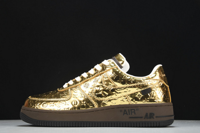 nike air force 1 low by virgil abloh metallic gold 1025