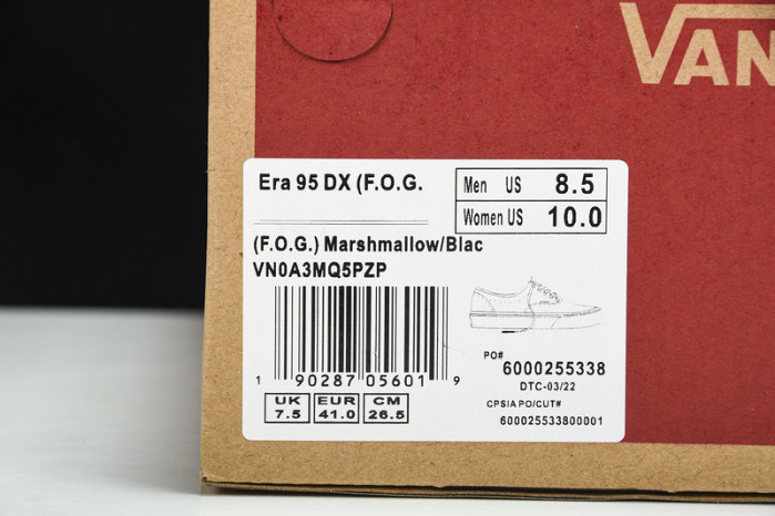 vans era 95 dx fear of god white black vn0a3mq5pzp