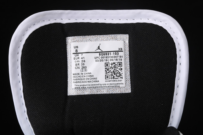 air jordan 1 mid white black teal tint (gs) bq6931-103