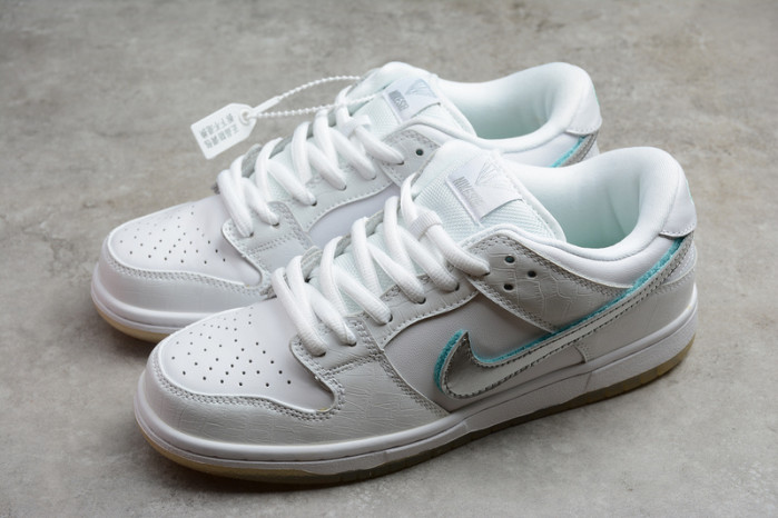 nike sb dunk low Di*m*nd s*pply co white Di*m*nd bv1310-100