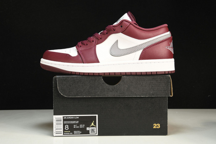 jordan 1 low white bordeaux 553558-615