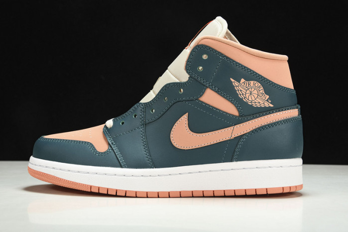 jordan 1 mid dark teal green bq6472-308