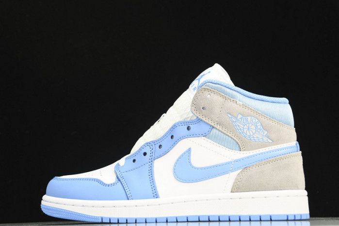 nike air jordan 1 mid university blue grey dx9276-100