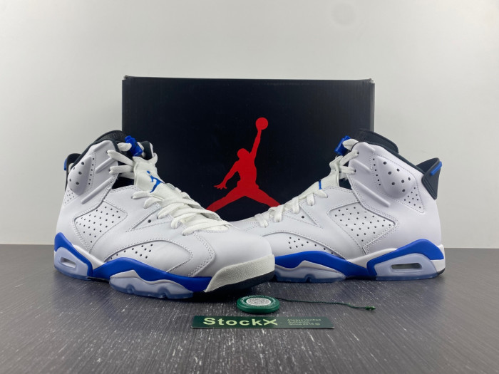 jordan 6 retro sport blue 384664-107