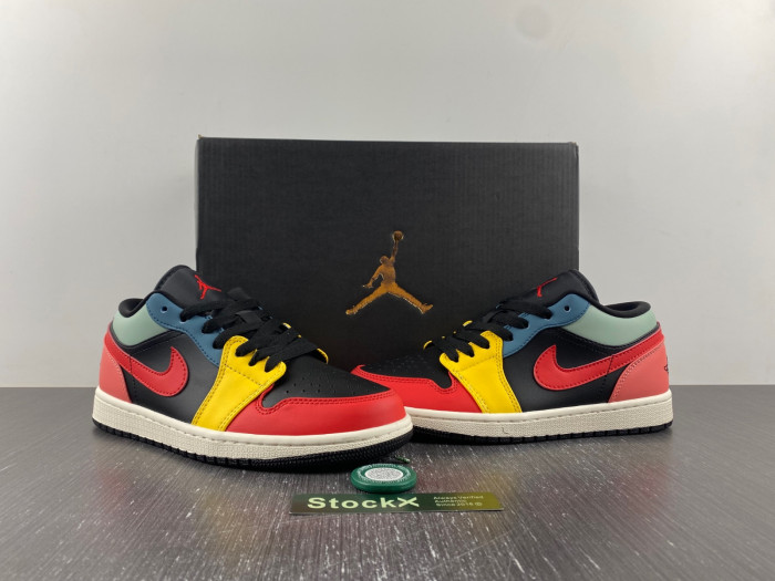 jordan 1 retro low se black multi-color dn3739-060