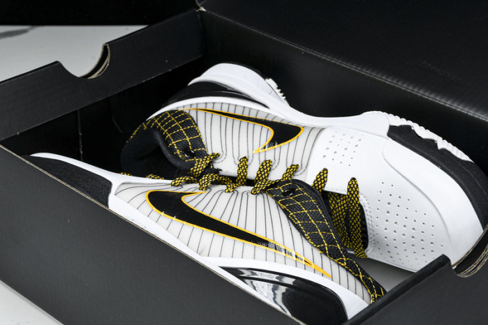 nike kobe 4 protro white black del sol av6339-101