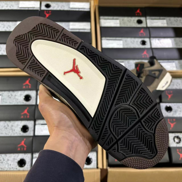 travis scott x air jordan 4 retro brown aj4-882335
