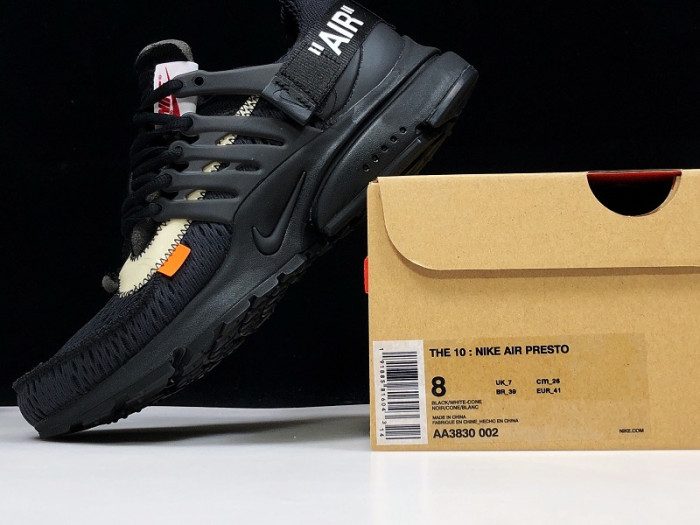 of x nike air presto black - aa3830-002