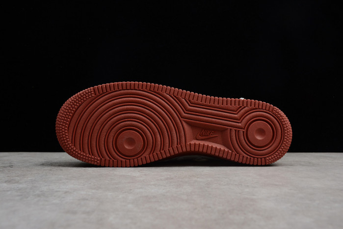 nike sf air force 1 mid "red ivory" white mens - 917753-100