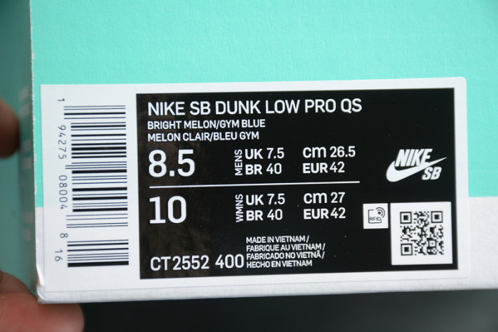nike dunk low pro qs - ct2552-400