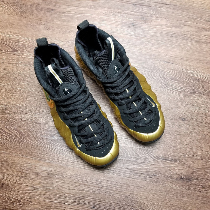 air foamposite pro “metallic gold” black mens 624041-701