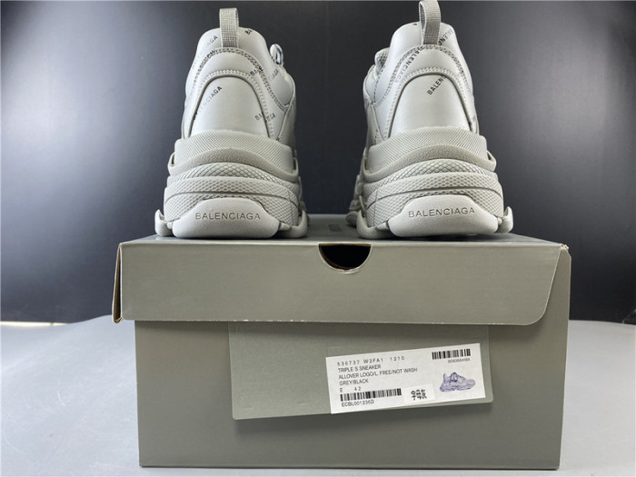 bl triple s trainers letters grey h903p8121