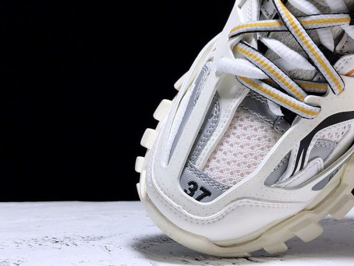 (led) bl tess s. gomma trek low sneakers white orange h903p029