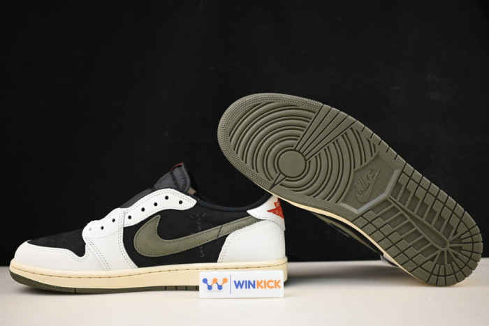 travis scott x air jordan 1 low og olive dz4137-106