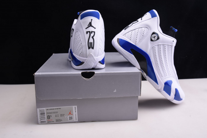 air jordan 14 retro white hyper royal - 487471-104